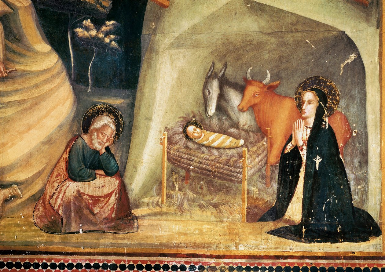 Natividade, da Capela de São Miguel, Mosteiro de Pedralbes, Barcelona de Ferrer Bassa