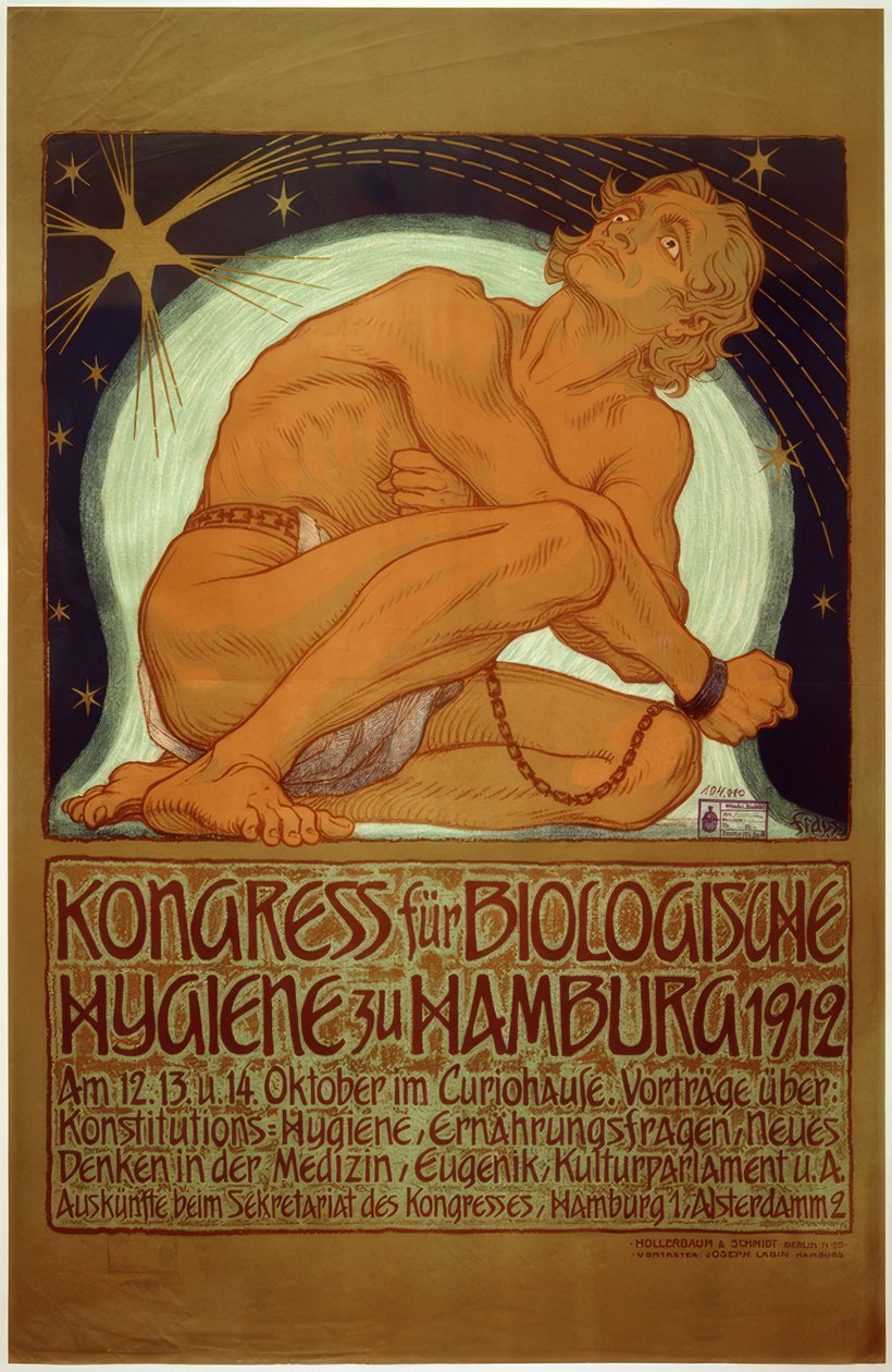 "Congresso de Higiene Biológica em Hamburgo 1912" - Fidus - Poster, 1912 de Fidus