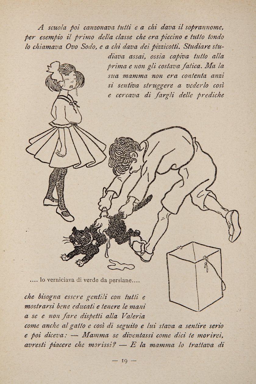 Ilustração de um livro infantil, c.1920-30 de Filiberto Scarpelli