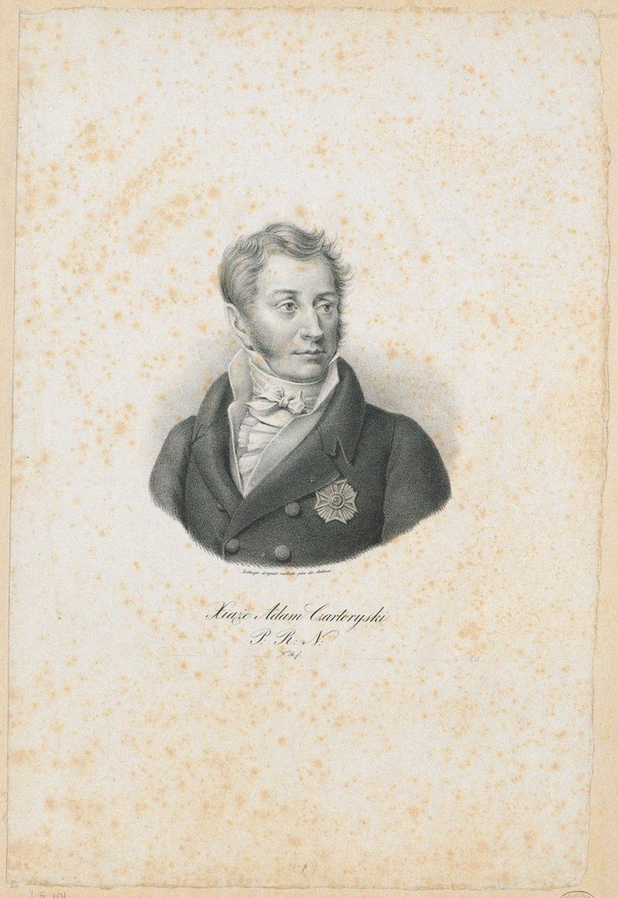 Príncipe Adam Jerzy Czartoryski 1770-1861, 1831 de Filip Romanowski