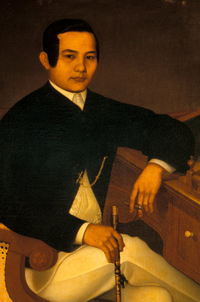 Retrato, de, um, homem, em, tradicional, filipino, traje de Filipino School