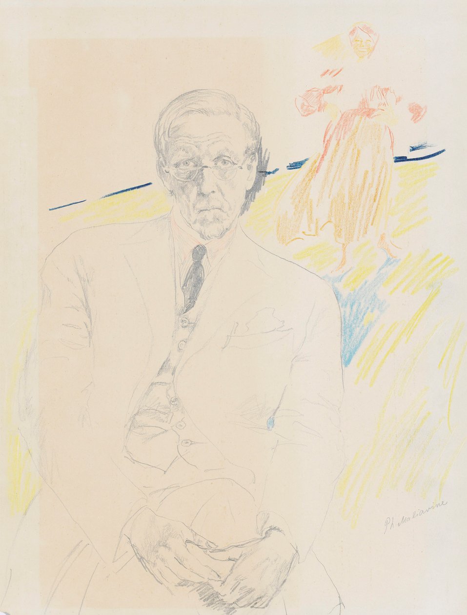 Auto-retrato. de Filipp Andreyevich Malyavin