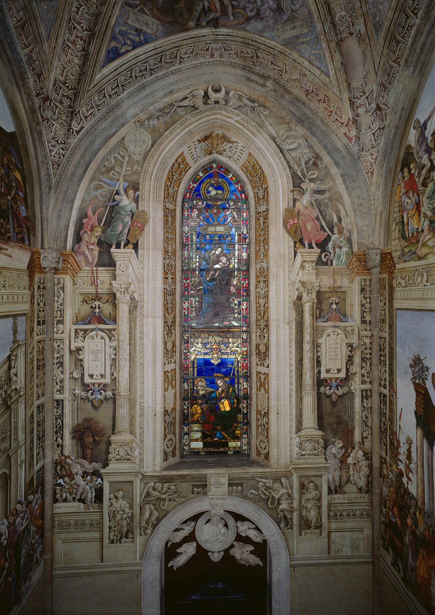 Muro oriental da capela Strozzi de Filippino Lippi