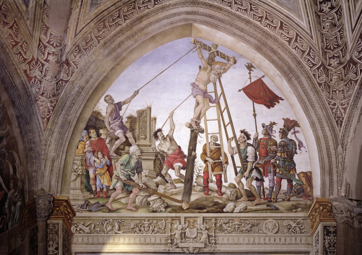 Martírio de São Filipe, parede sul da Capela Strozzi, c.1497-1502 de Filippino Lippi
