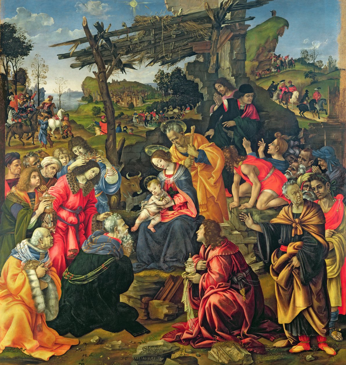 A Adoração dos Magos, 1496 de Filippino Lippi