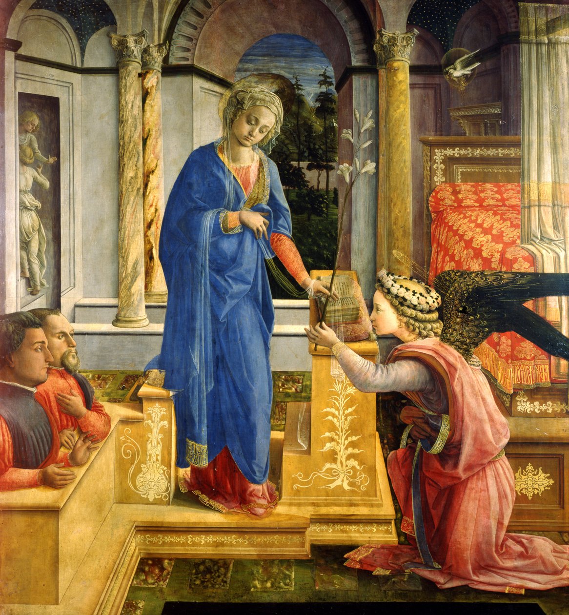 A Anunciação, Capela Carafa, Santa Maria sopra Minerva, Roma, 1488-93 de Filippino Lippi