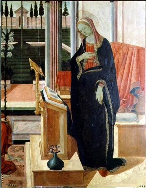 Anunciação (detalhe de 58343) de Filippino Lippi
