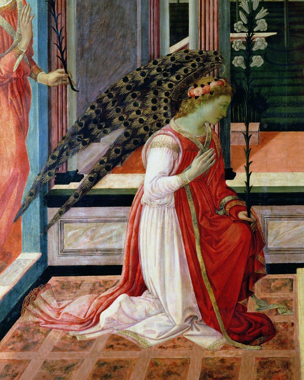 Detalhe da Anunciação de 58343 de Filippino Lippi