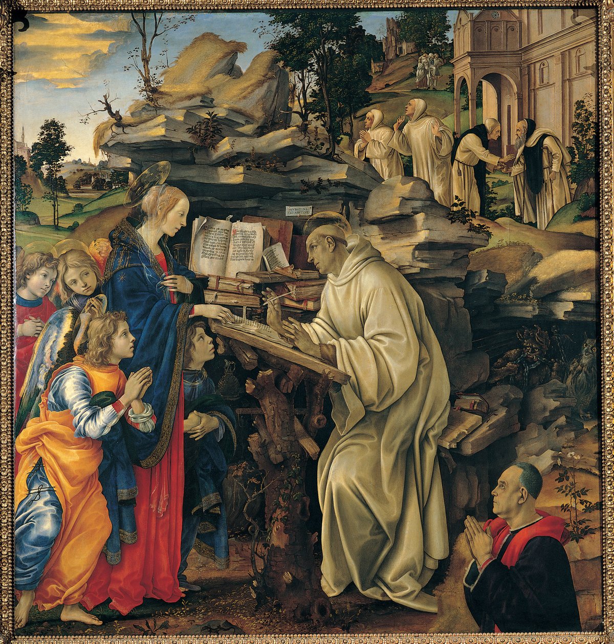Aparição da Virgem a São Bernardo de Filippino Lippi