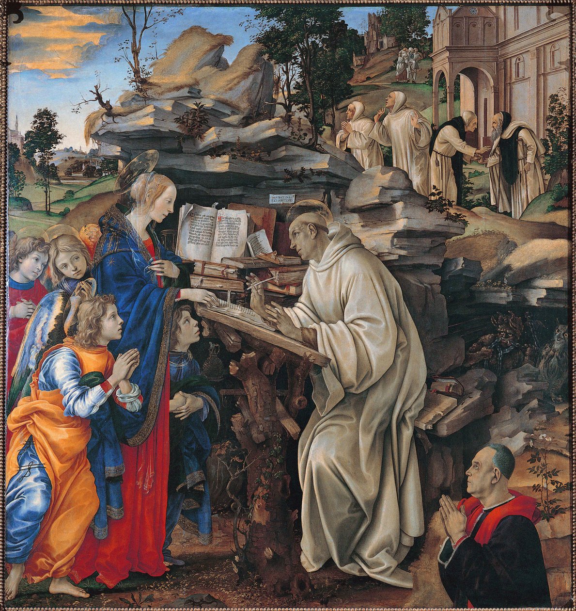 Aparição da Virgem a São Bernardo de Filippino Lippi