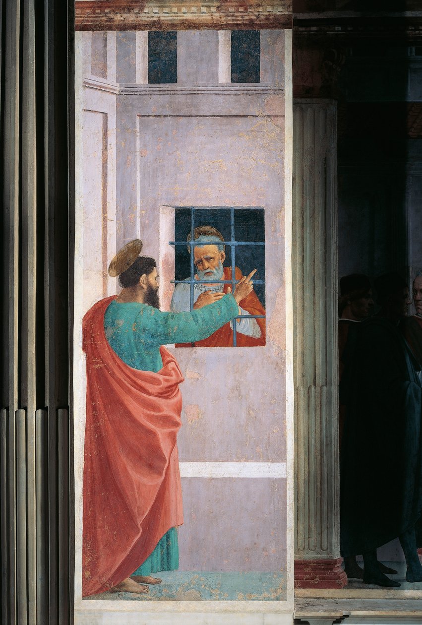 São Paulo visitando São Pedro na prisão, de Filippino Lippi de Filippino Lippi