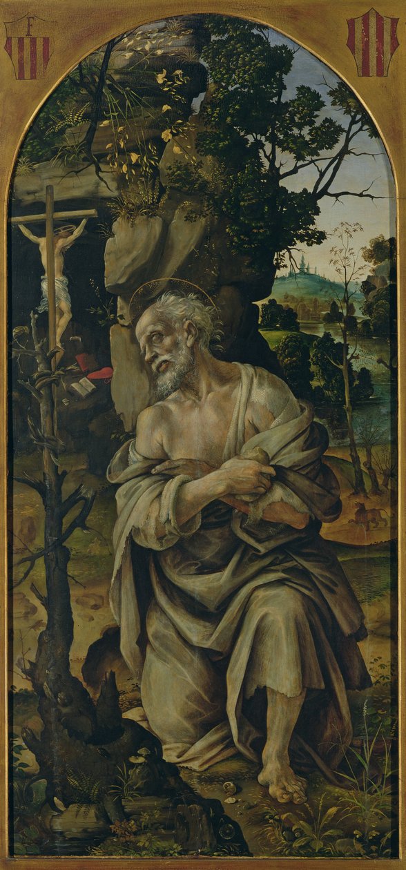 São Jerônimo em Penitência, c.1480 de Filippino Lippi