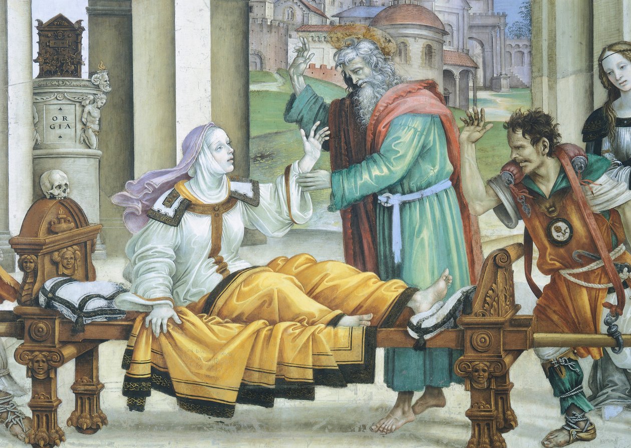 São João Evangelista Ressuscitando a Drusiana de Filippino Lippi