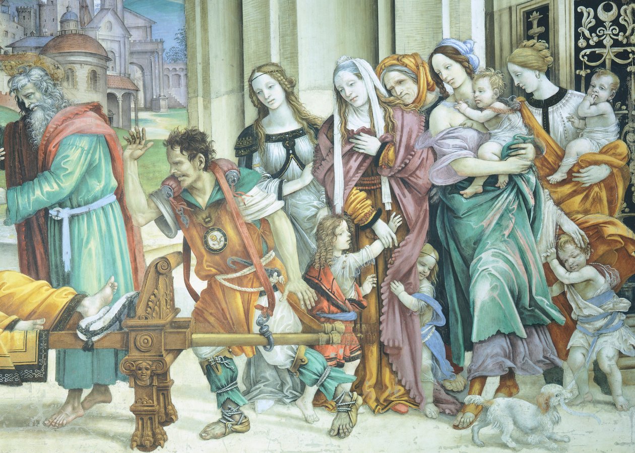 São João Evangelista Ressuscitando a Drusiana de Filippino Lippi