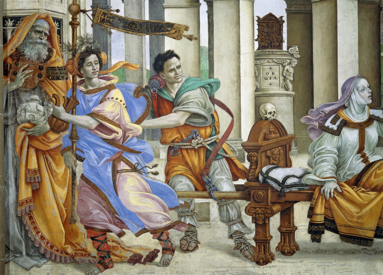 São João Evangelista reanimando a Drusiana de Filippino Lippi