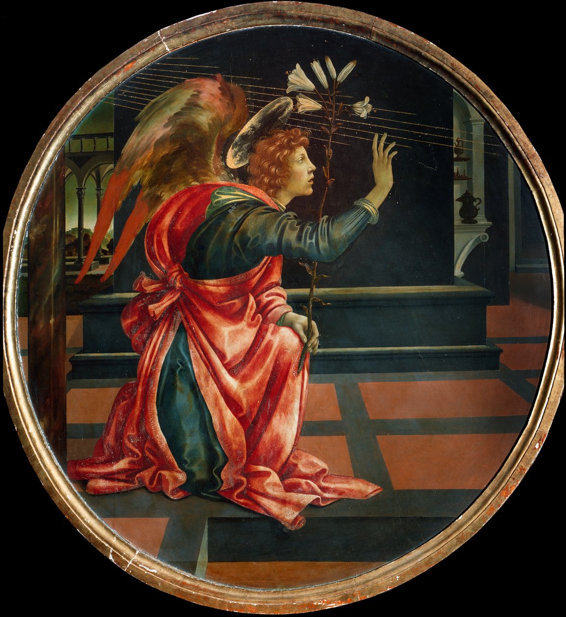 A Anunciação, 1483 (óleo sobre painel de madeira) de Filippino Lippi
