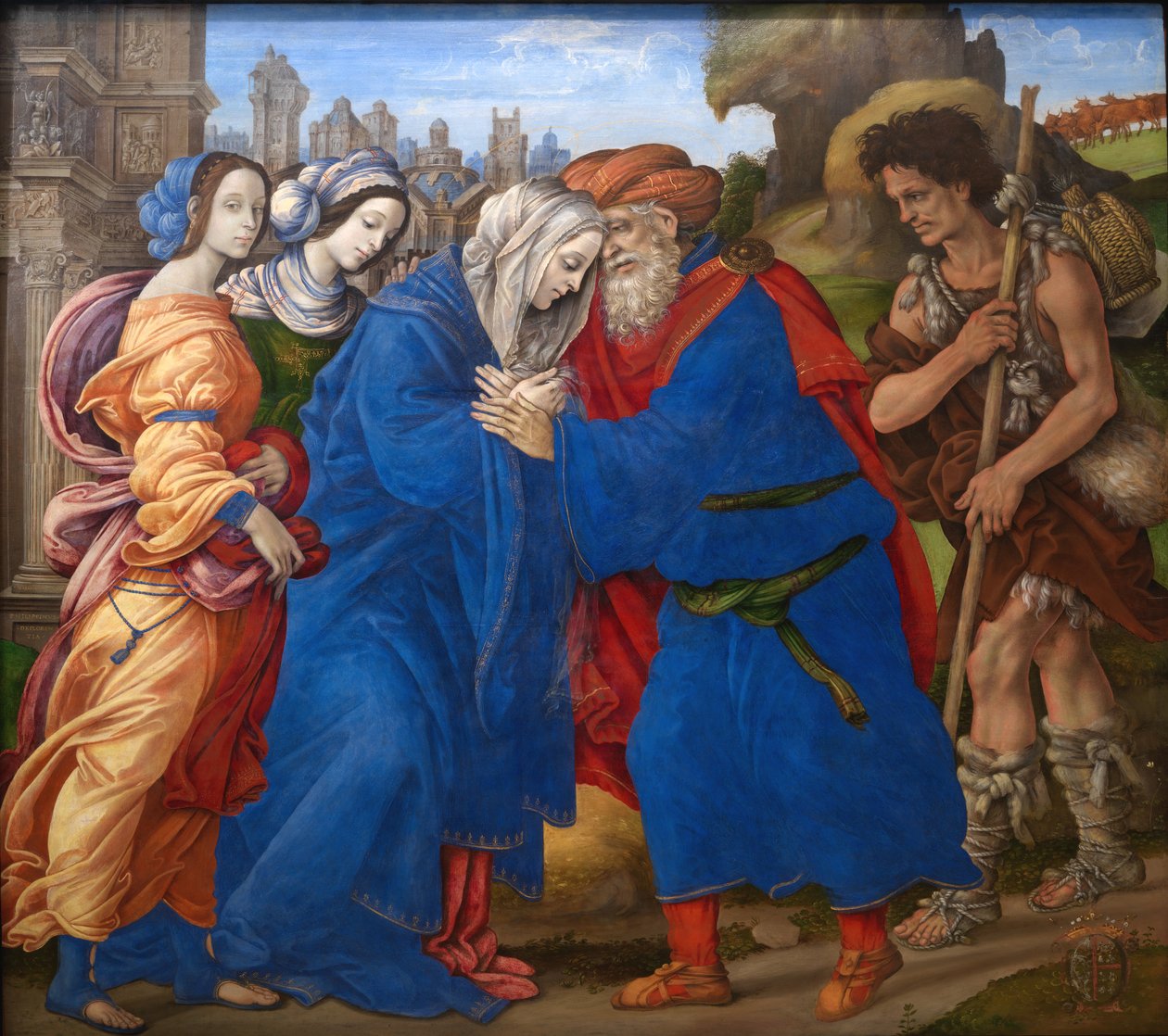 O Encontro de Joaquim e Ana fora do Portão Dourado de Jerusalém de Filippino Lippi