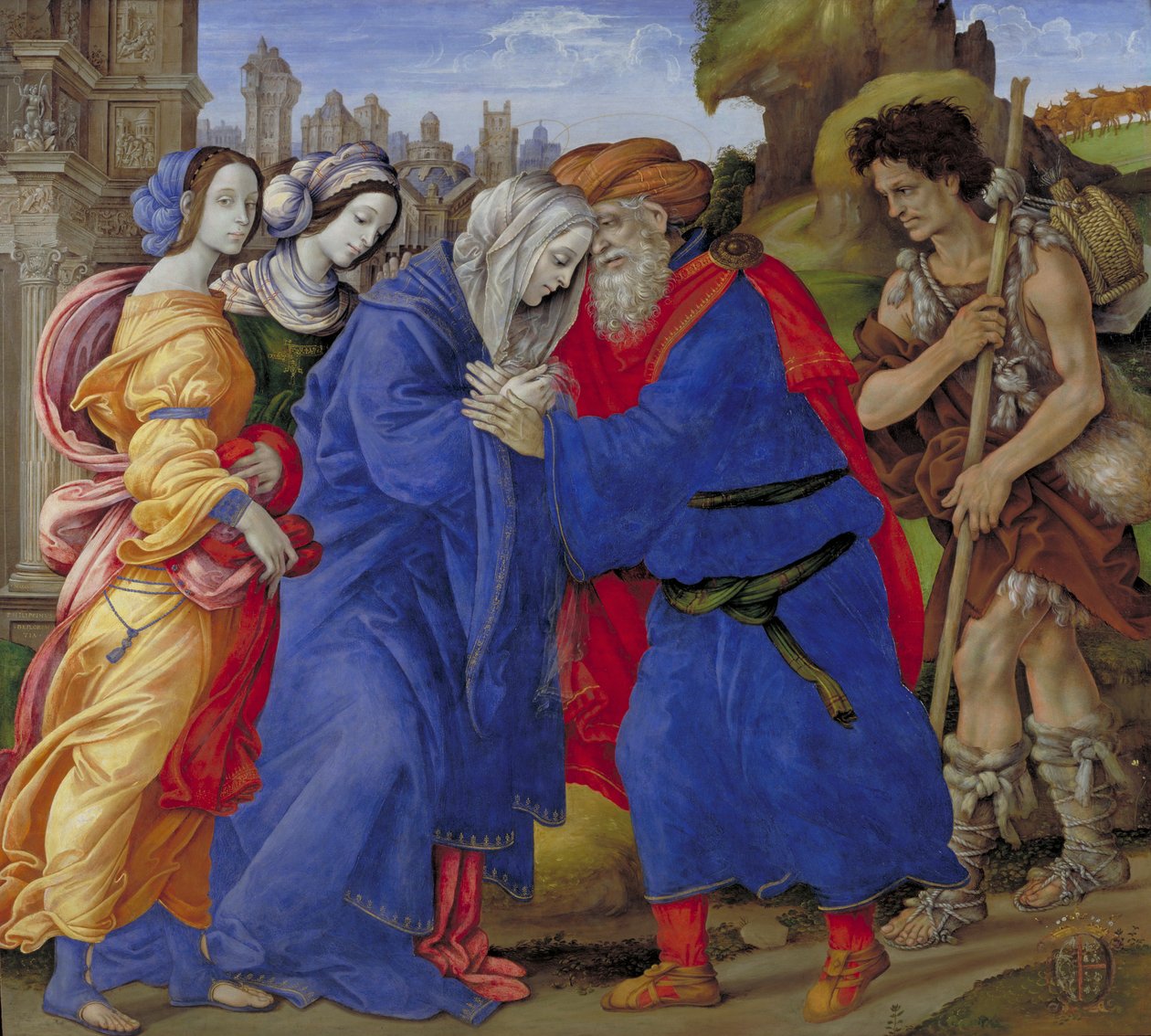O Encontro de Joaquim e Ana fora do Portão Dourado de Jerusalém de Filippino Lippi
