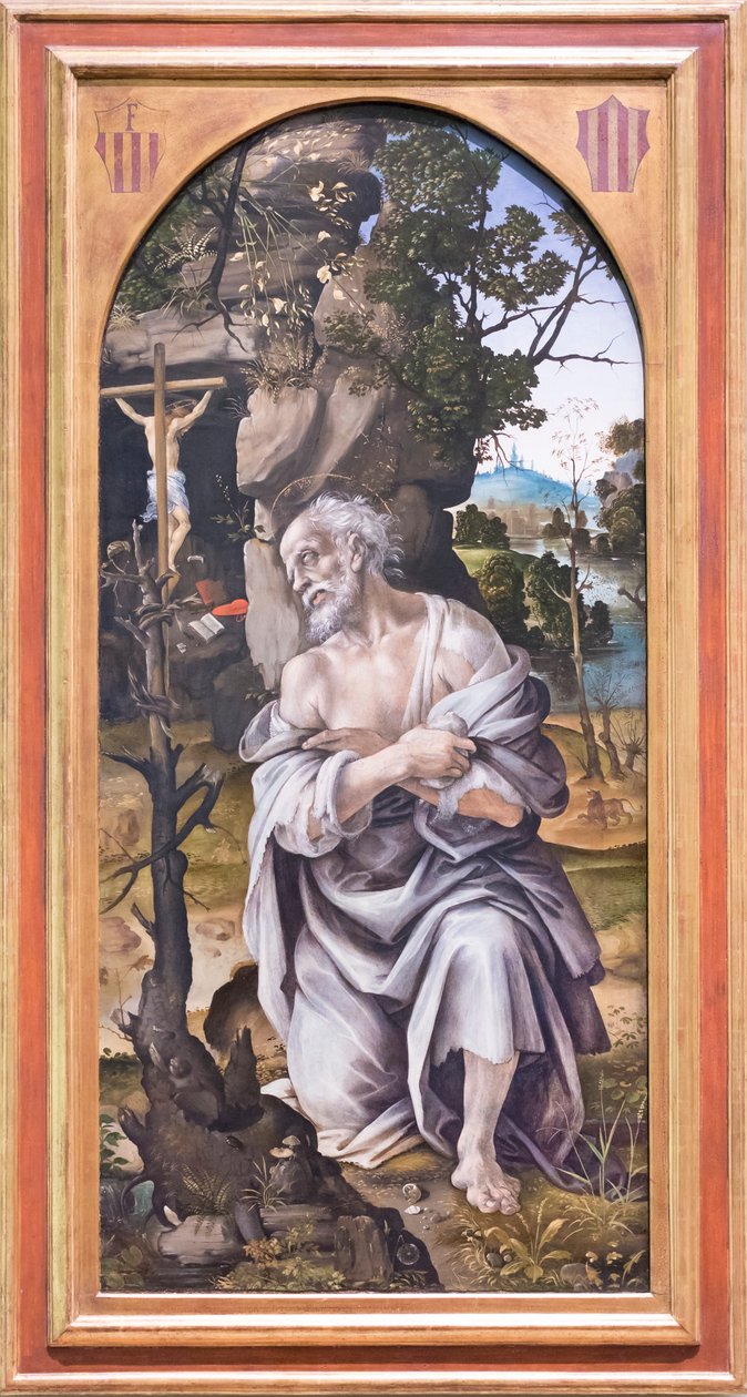 O penitente St Jerome de Filippino Lippi