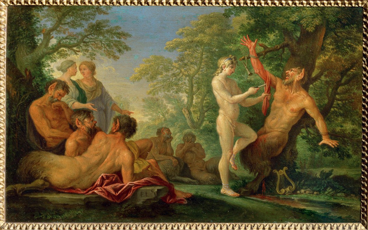 Le supplice de Marsyas - O castigo de Marsyas, Cobre ... de Filippo (circle of) Lauri