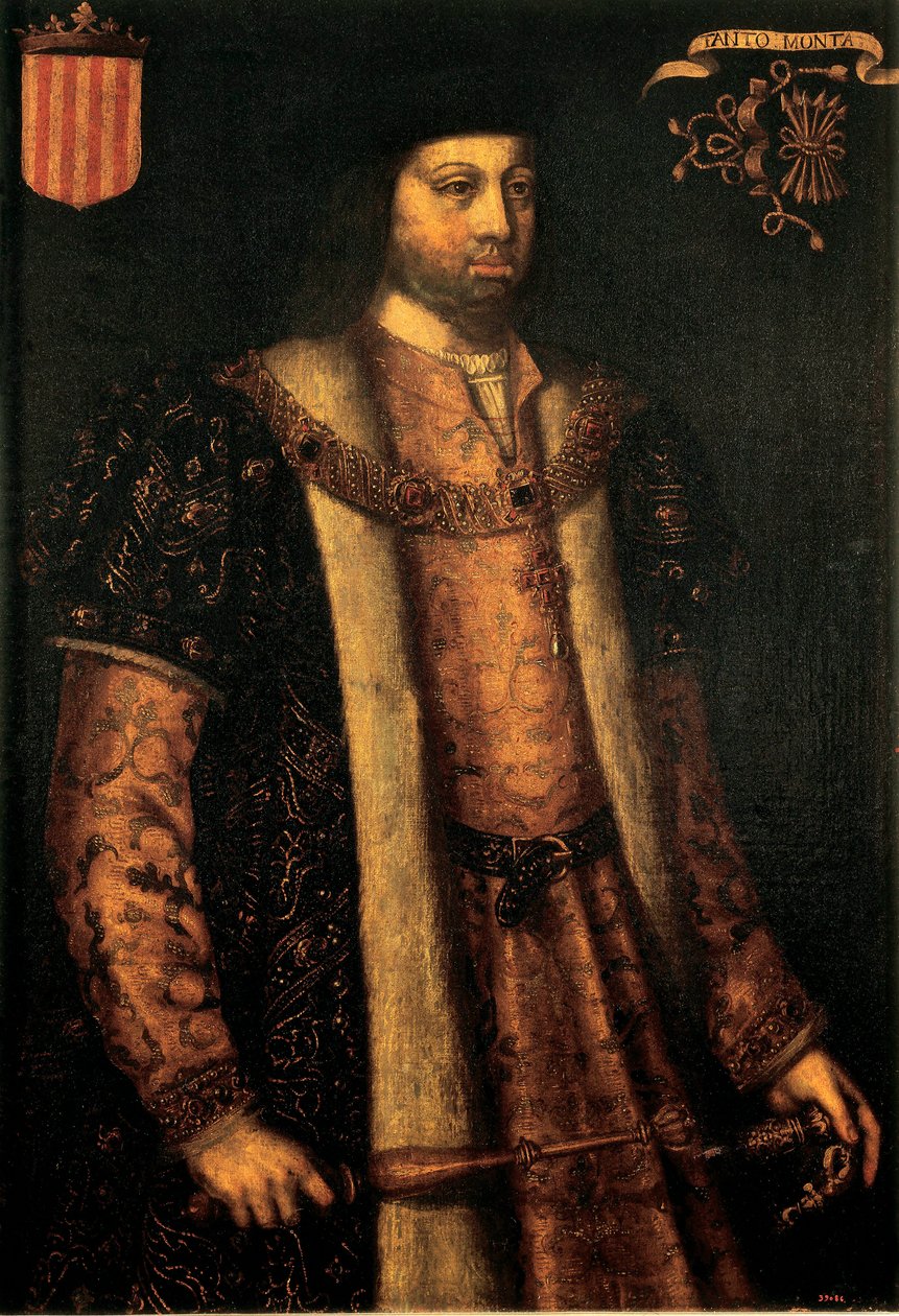 Retrato do rei católico Fernando II de Aragão (1479-1516) de Filippo Ariosto