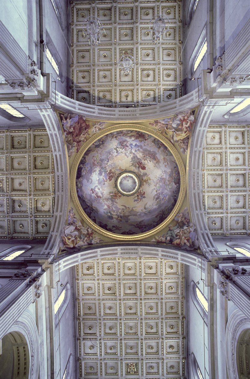 Vista do interior da cúpula, construída em 1425-46 de Filippo Brunelleschi