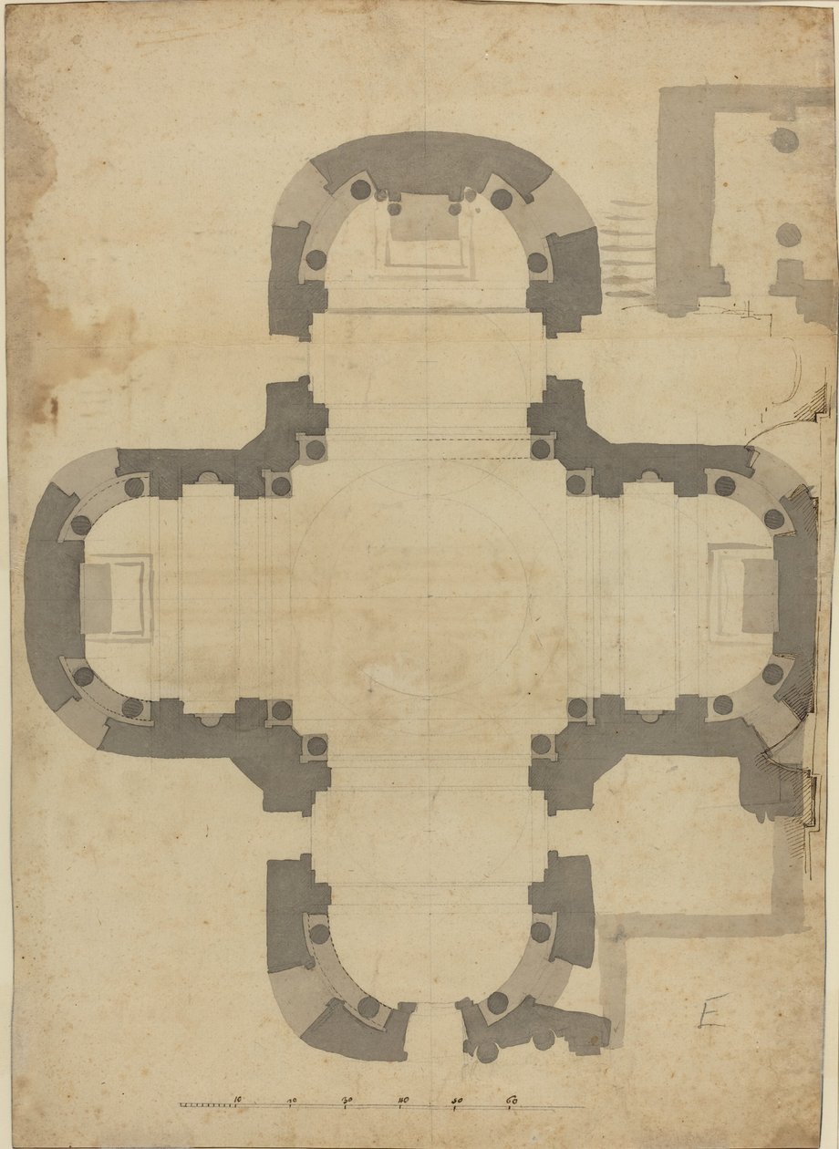 Planta baixa [verso] de Filippo Juvarra