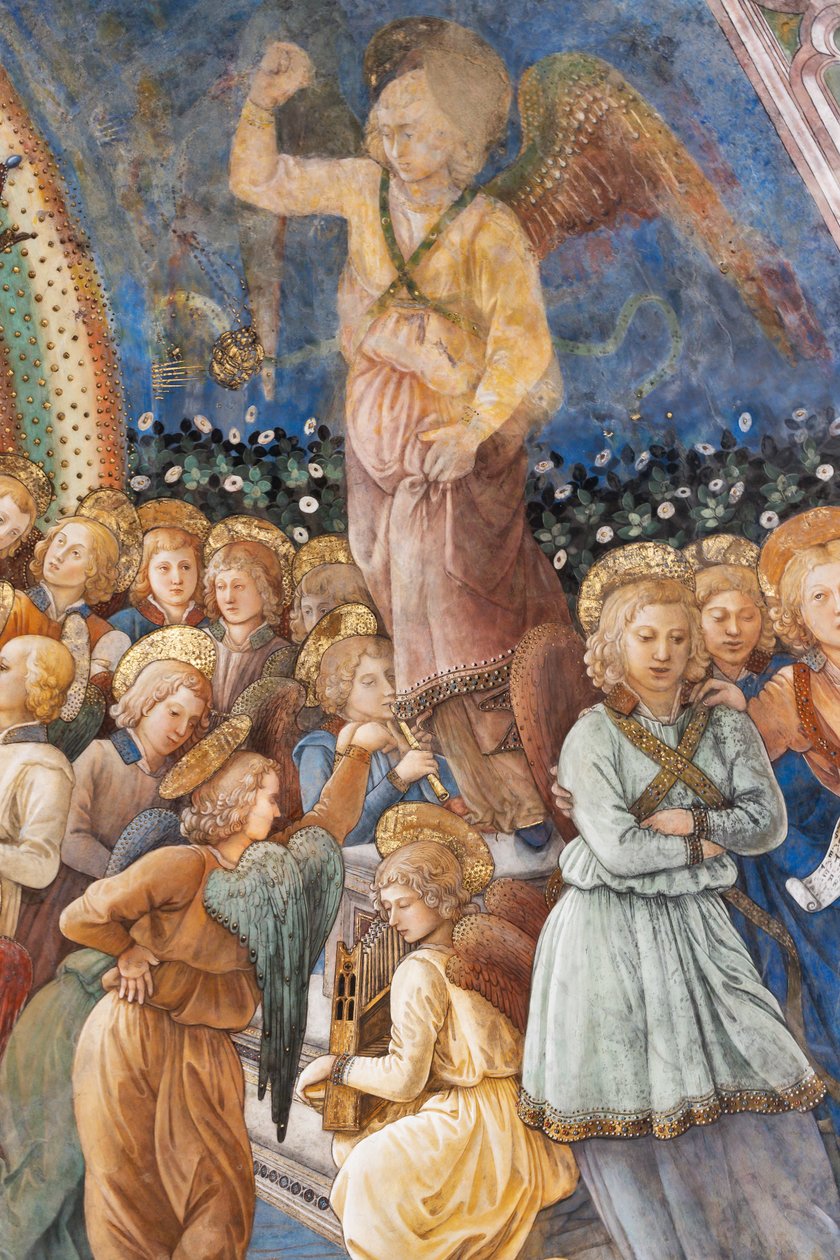 Anjos, detalhe da Coroação de Maria de Filippo Lippi