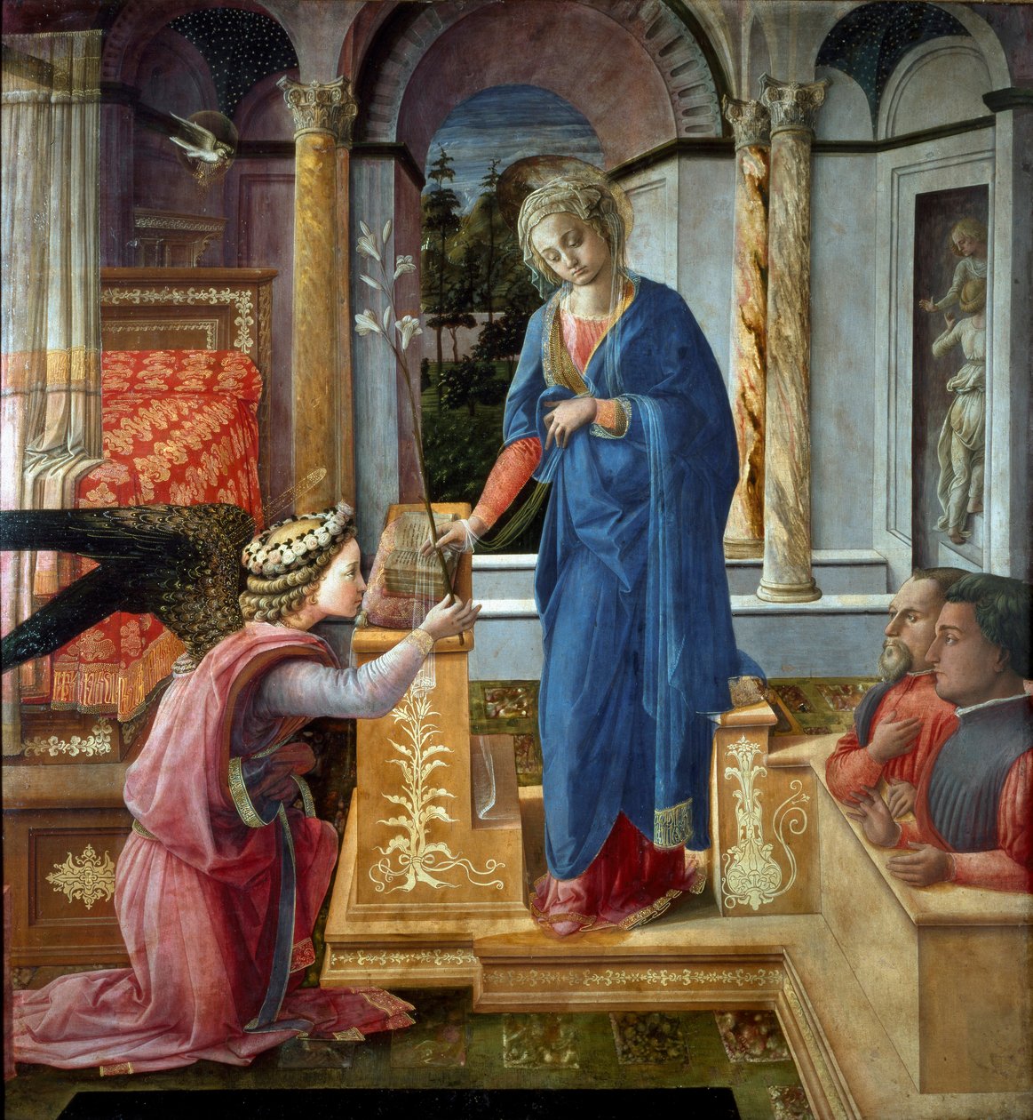 Pintura de Anunciação de Filippo Lippi (ca. 1406-1469) Roma Galleria Barberini de Filippo Lippi