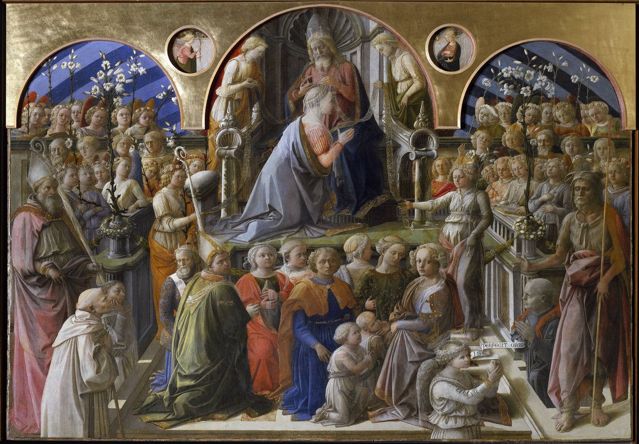Coroação da Virgem (1441-1447, tempera sobre madeira) de Filippo Lippi