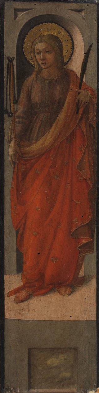 Santo feminino com um mangual de Fra Filippo Lippi