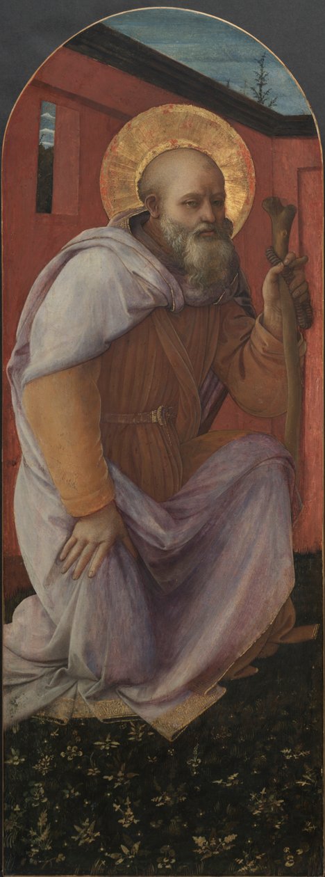 Painel de um Tríptico: St. Anthony Abbot de Filippo Lippi