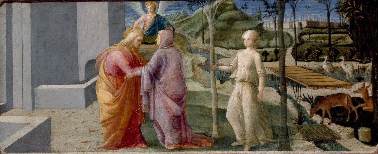 A reunião na Golden Gate, c1440-1445 de Filippo Lippi