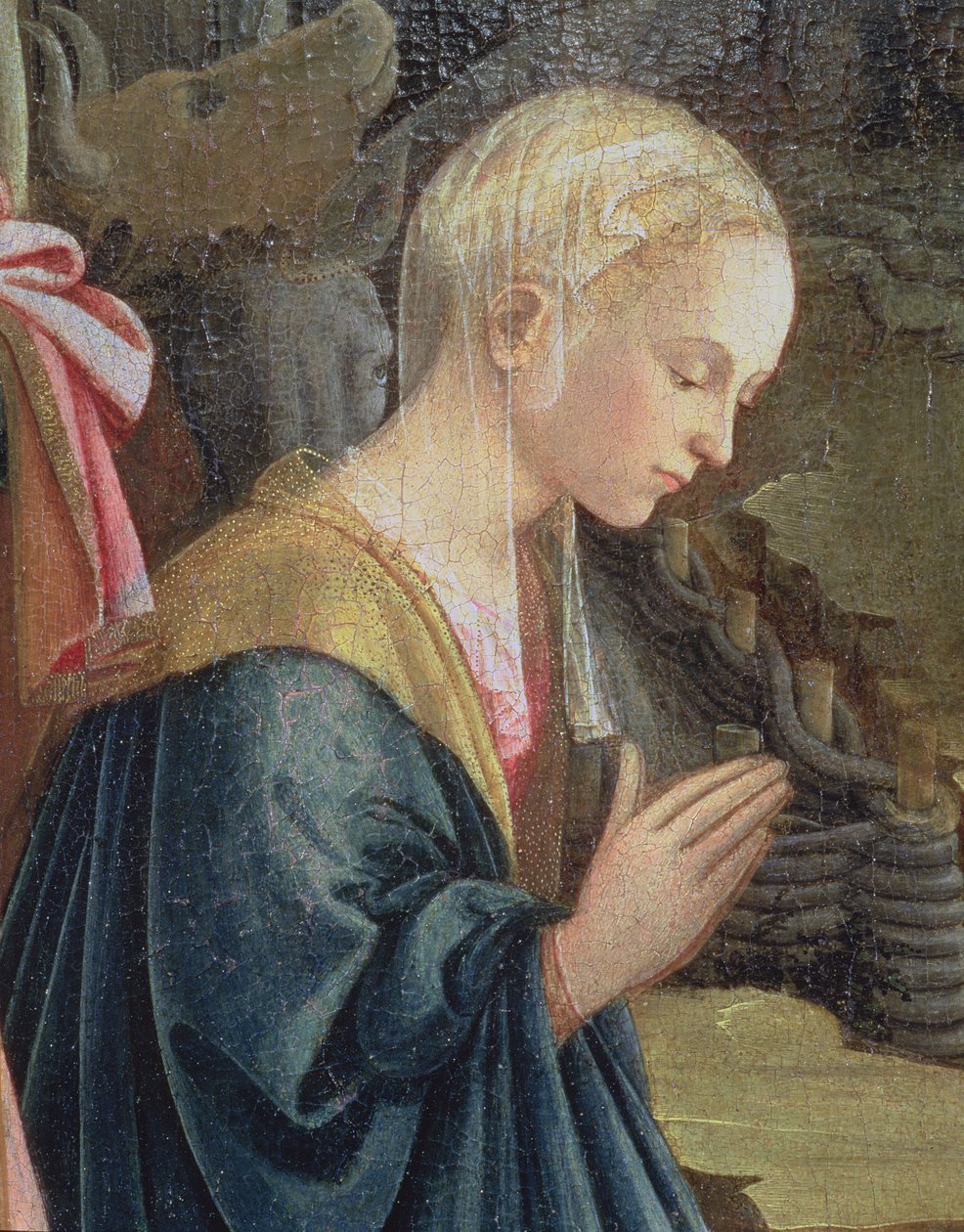 A Natividade, detalhe representando a Madonna, 1470 de Fra Filippo Lippi