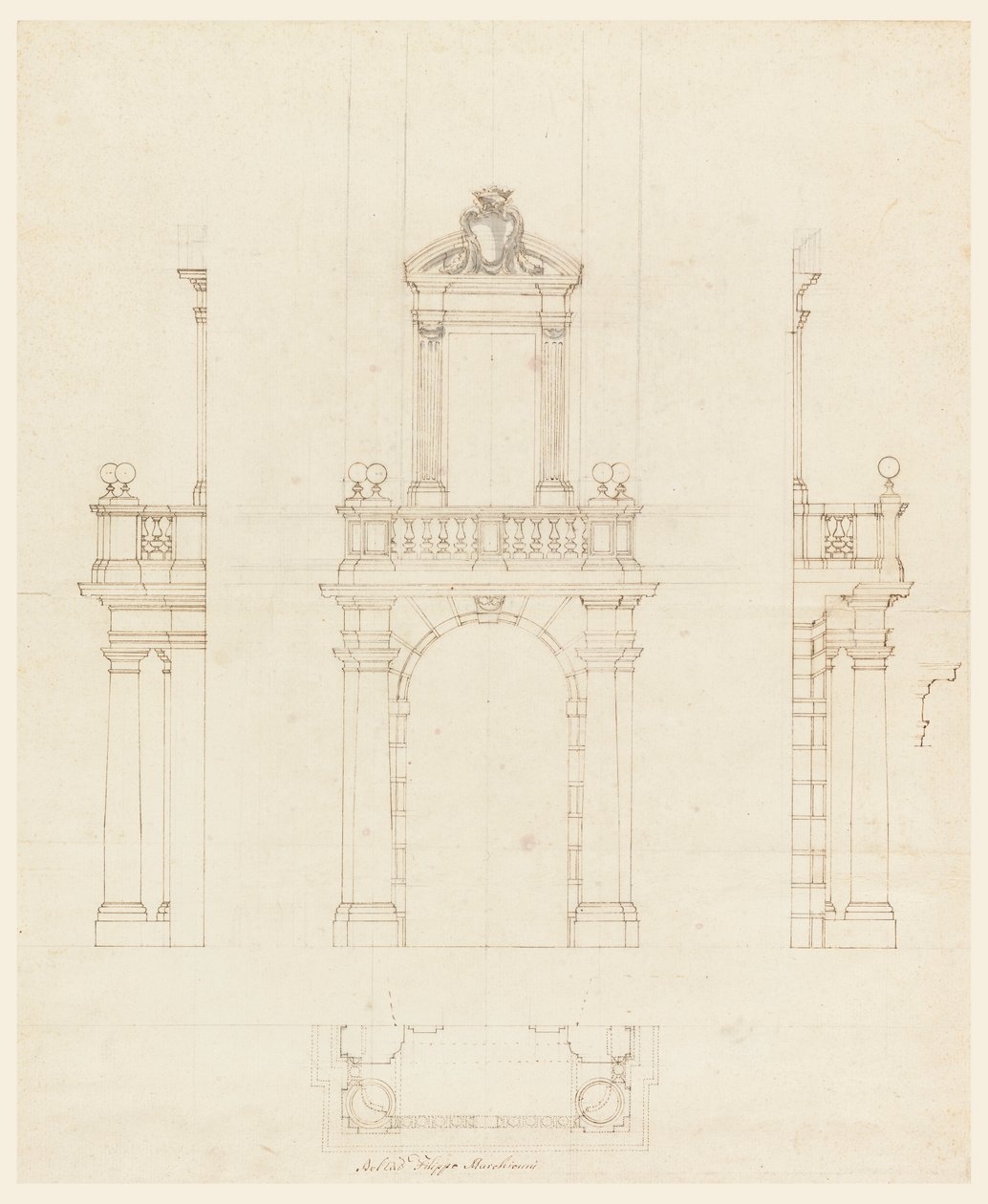 Caixa da porta e moldura de uma porta de Filippo Marchionni