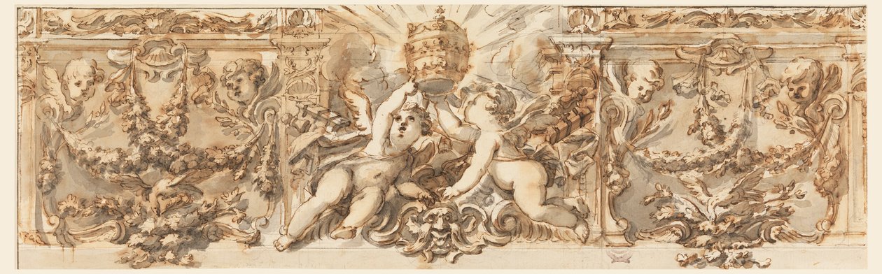 Desenho, Decoração de um Friso, ca. 1770 de Filippo Marchionni