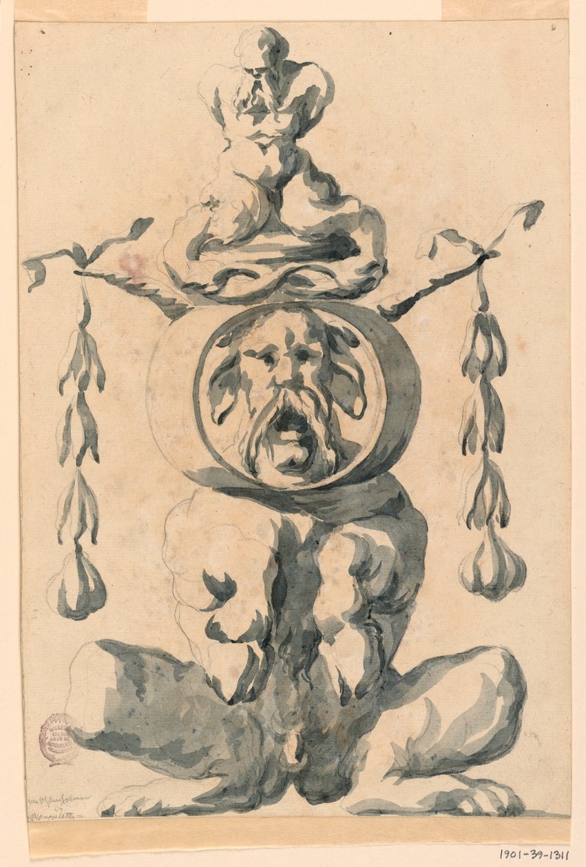 Desenho, Figura grotesca, 1550-1625 de Filippo Marchionni