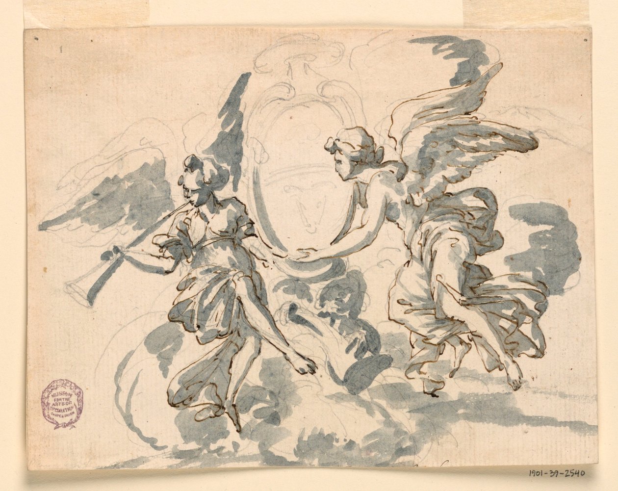 Desenho, O brasão de armas de um prelado, ca. 1750 de Filippo Marchionni