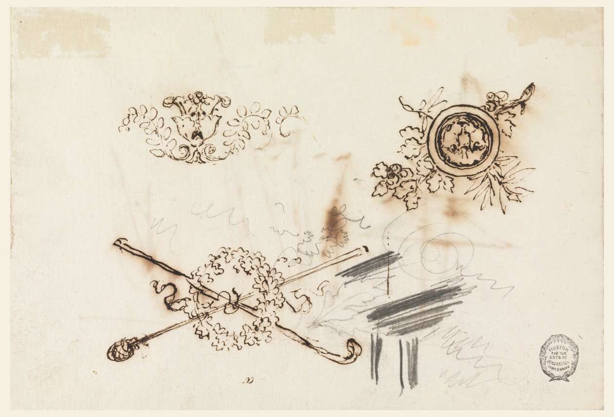 Estudos de Mastros e Ornamentos de Filippo Marchionni