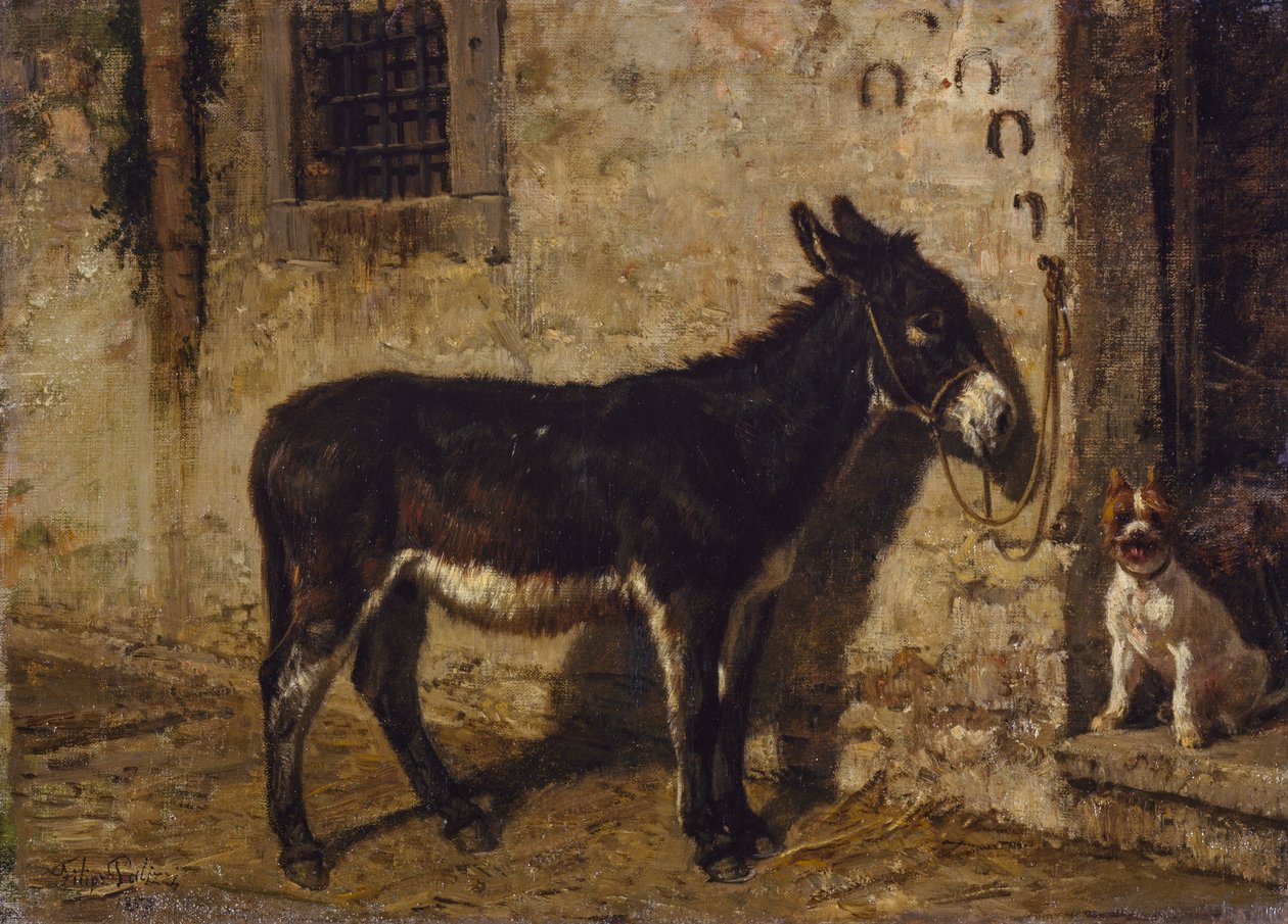 À porta de casa de Filippo Palizzi