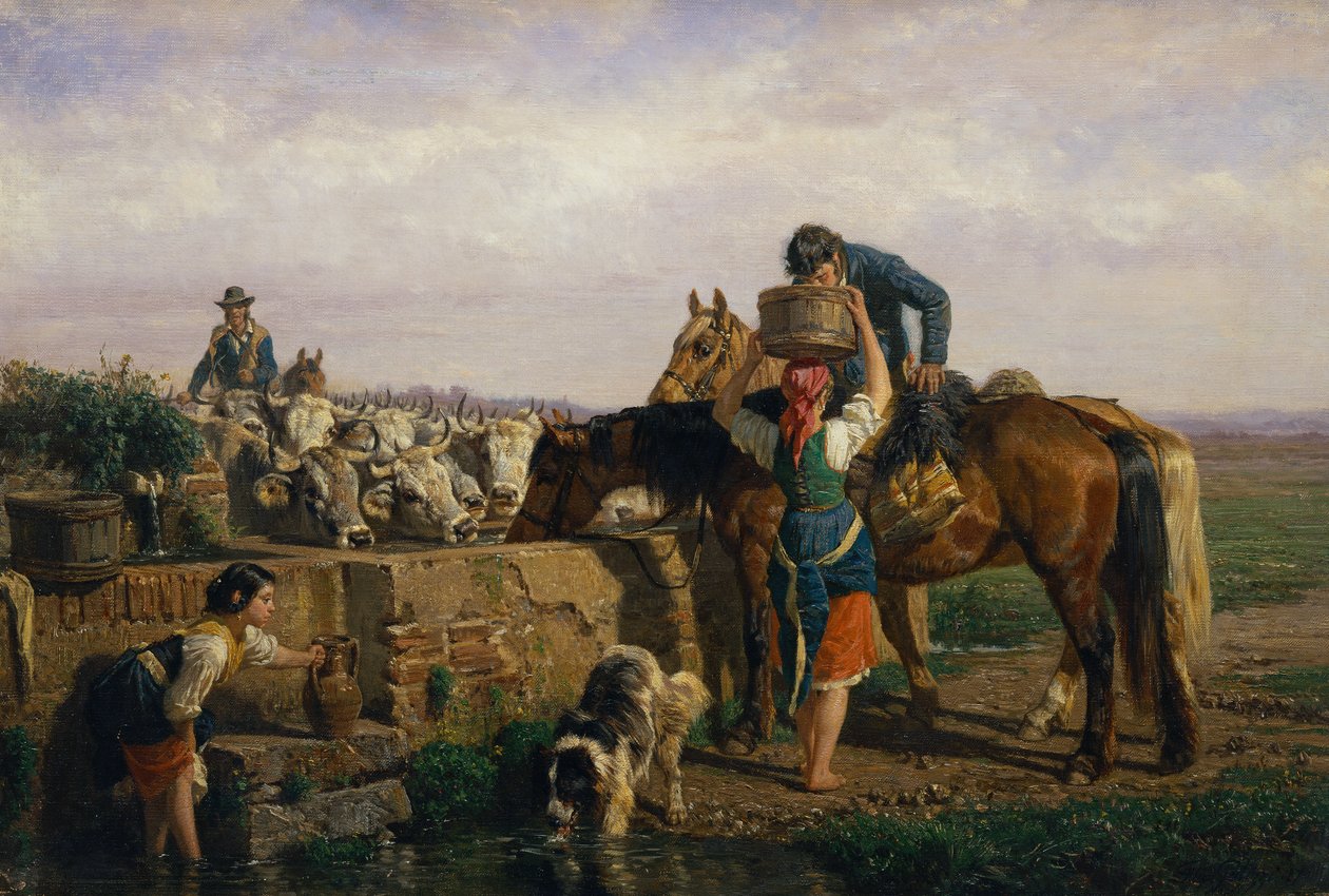 O cocho (óleo sobre tela) de Filippo Palizzi