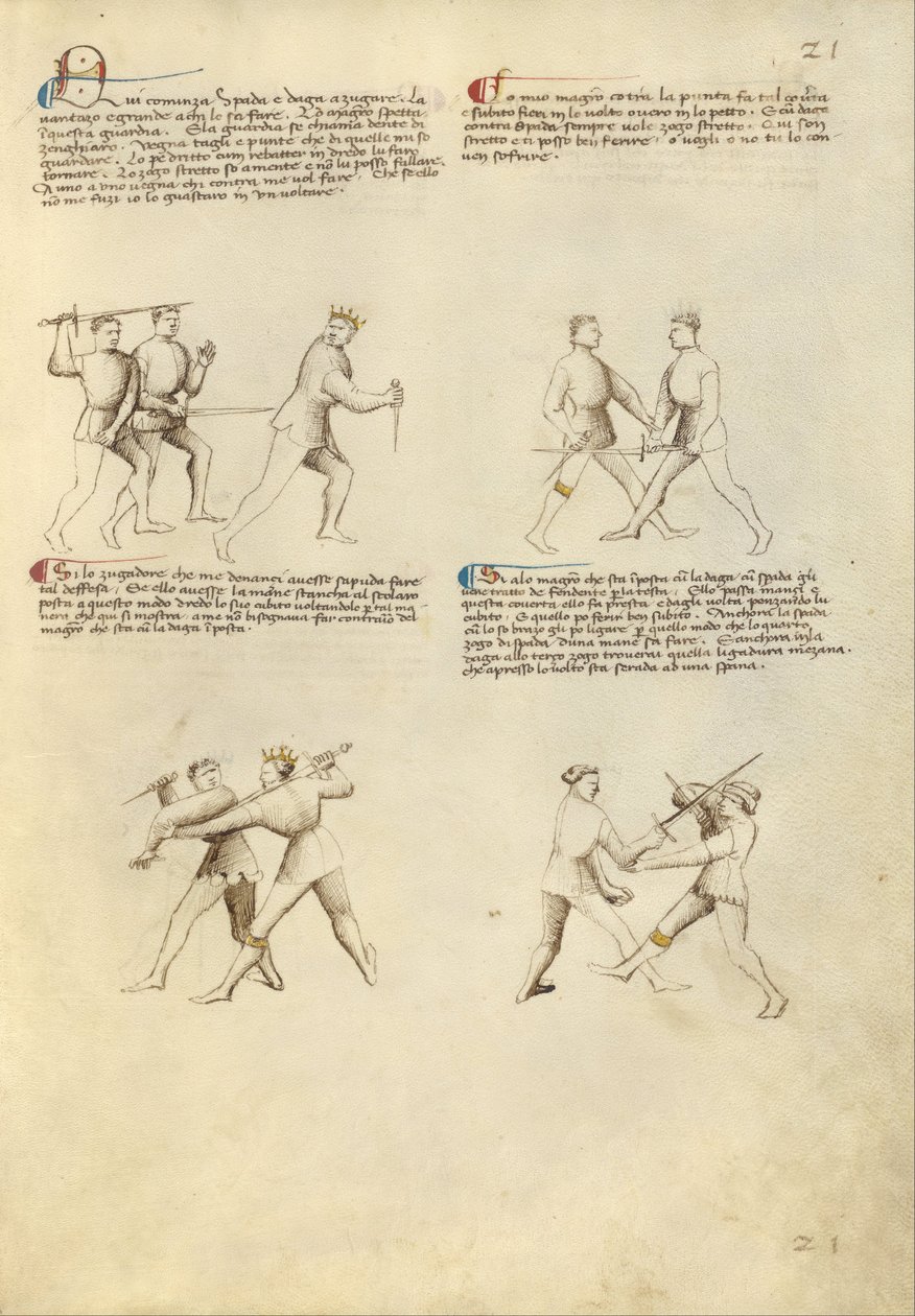 Combate com Adaga e Espada de Fiore Furlan dei Liberi da Premariacco