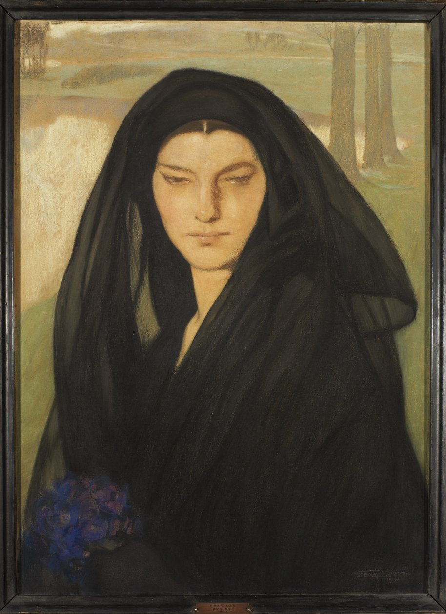 Enigme, 1915 giz colorido em papel de Firmin Baes