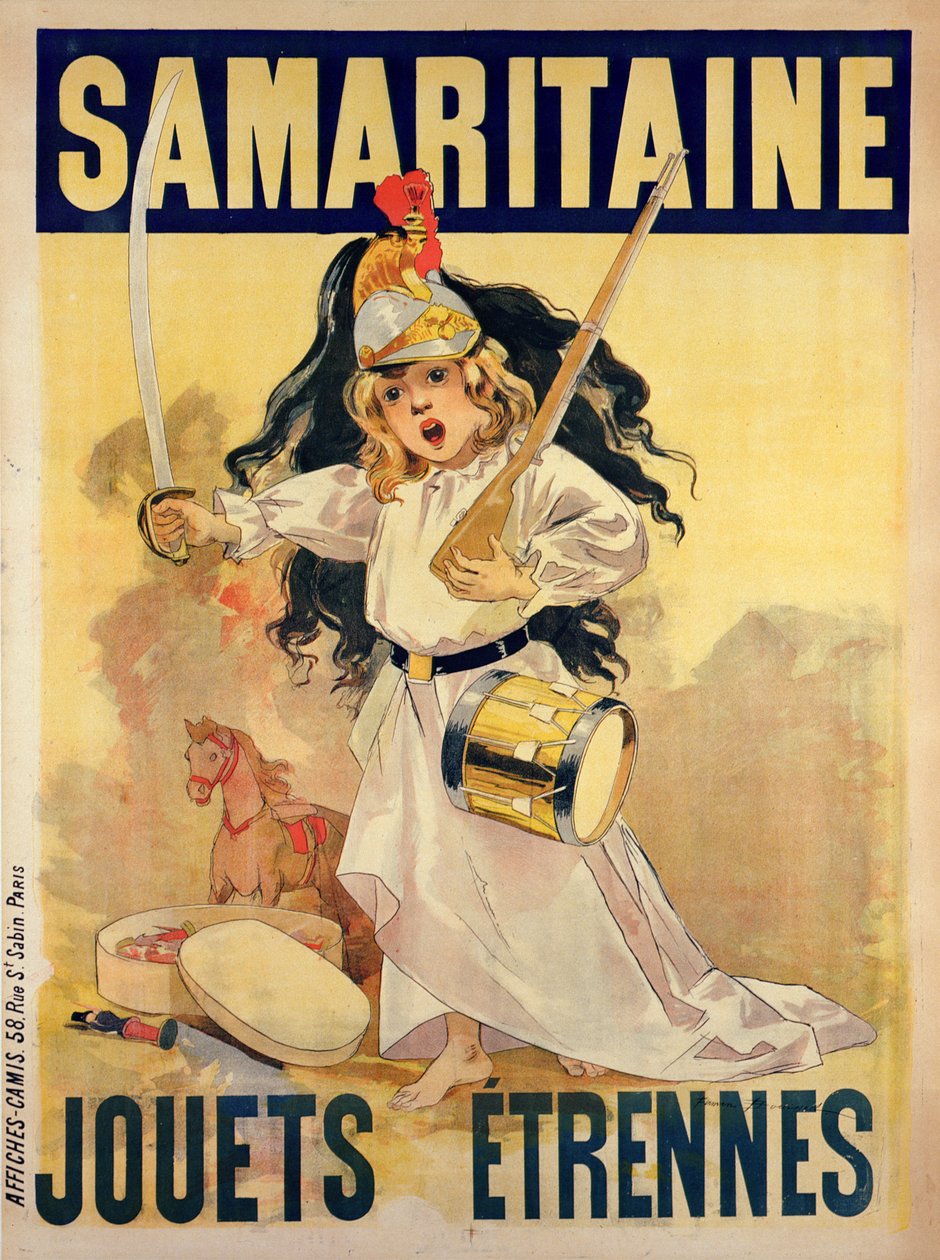 Cartaz publicidade brinquedos para venda em &39;La Samaritaine&39; de Firmin Bouisset