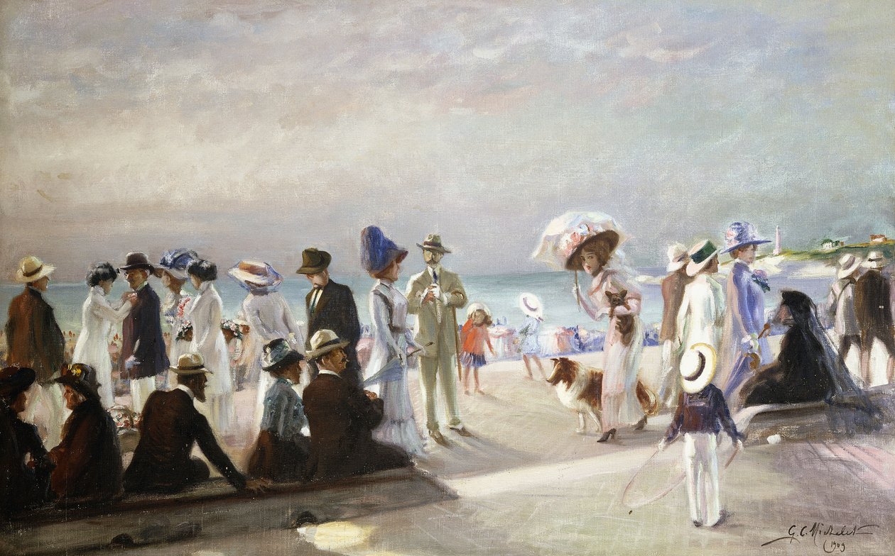 Cena da praia; Cena de Plage de Firmin Marcelin Michelet