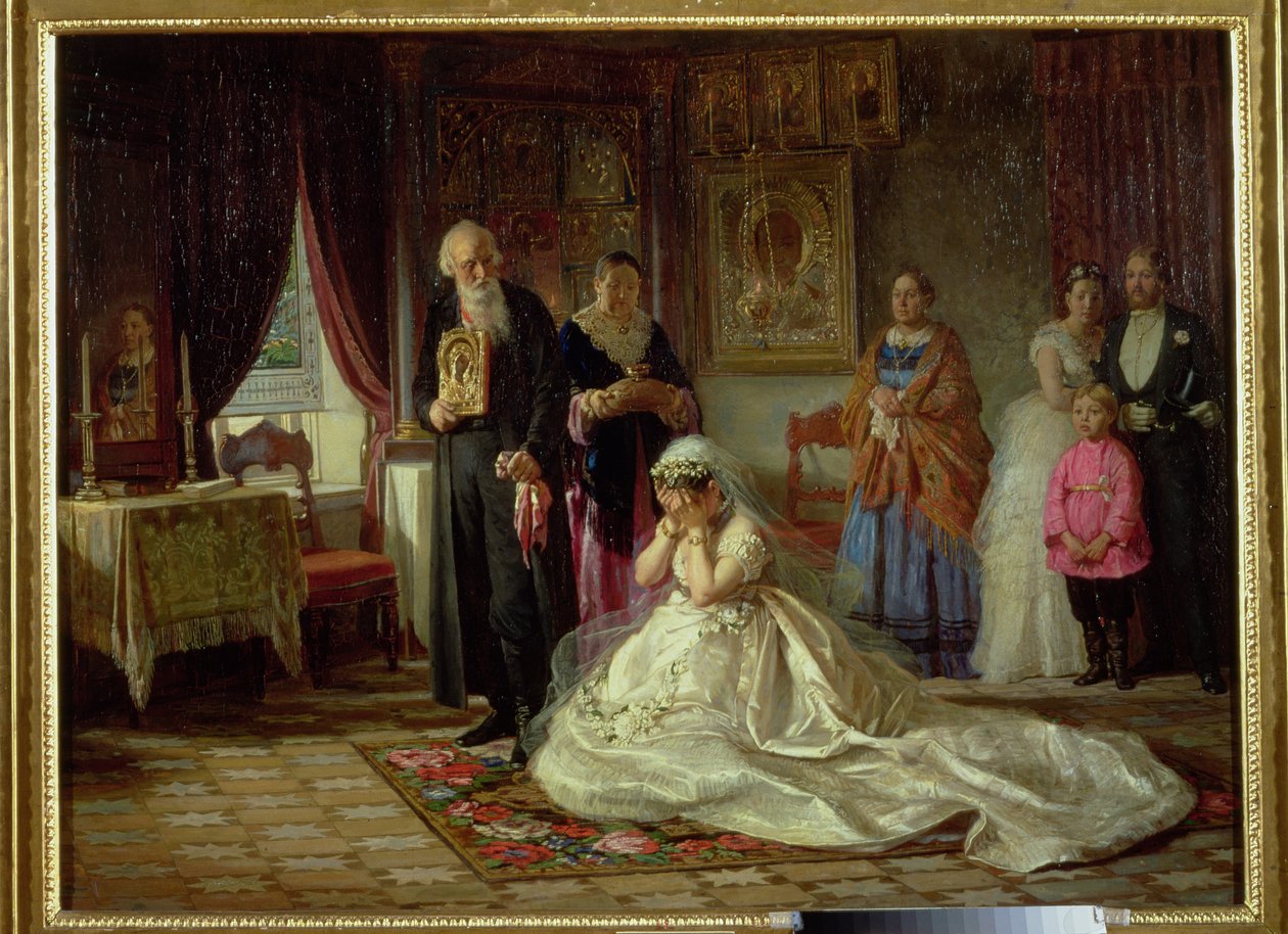 Antes do casamento, 1874 de Firs Sergeevich Zhuravlev
