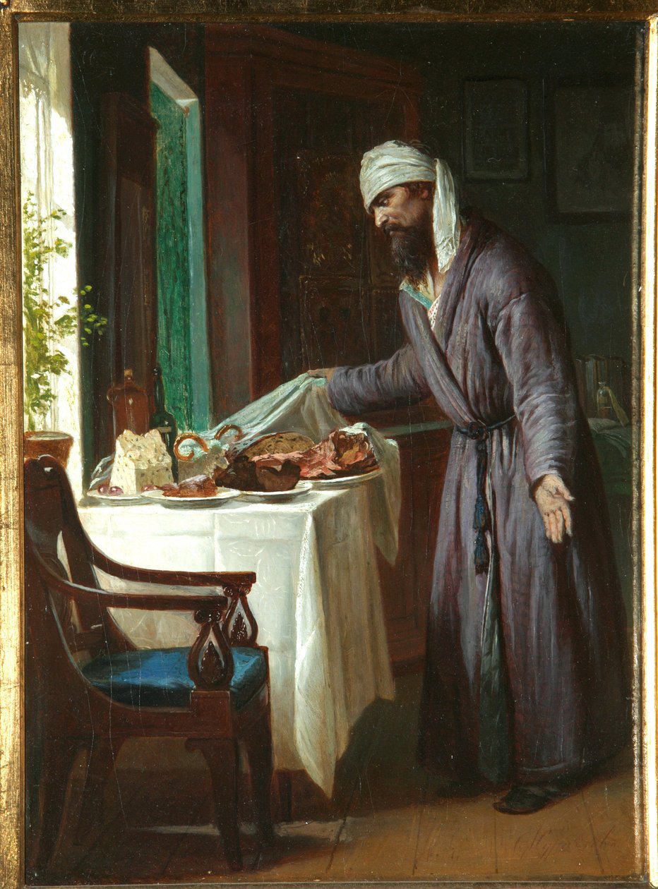 Ressaca da Manhã - Pintura de Firs Sergeevich Zhuravlev (1836-1901), óleo sobre tela, 40x29,6 cm, final do século XIX - Colecção privada de Firs Sergeevich Zhuravlev