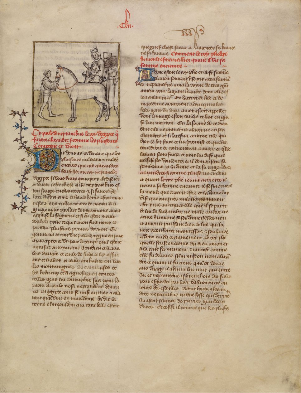 Alexandre o grande de First Master of the Bible historiale of Jean de Berry