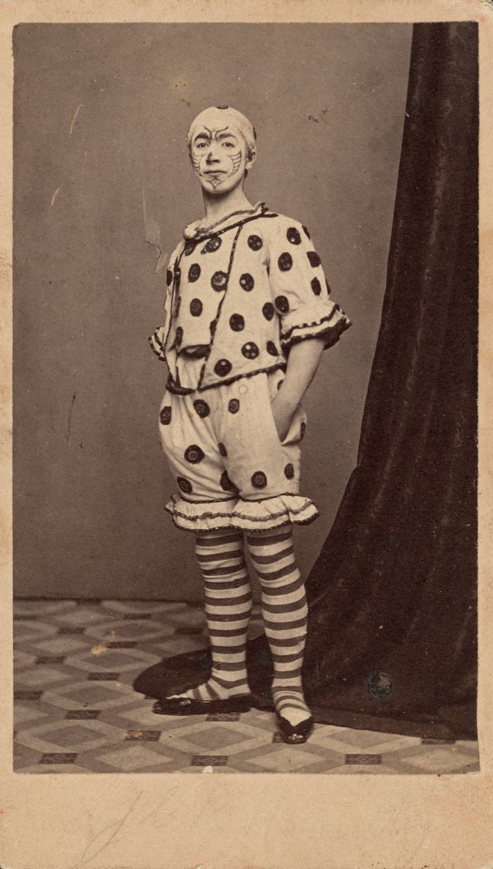 Retrato de um palhaço,c. 1863 (foto) de Fisher Brothers