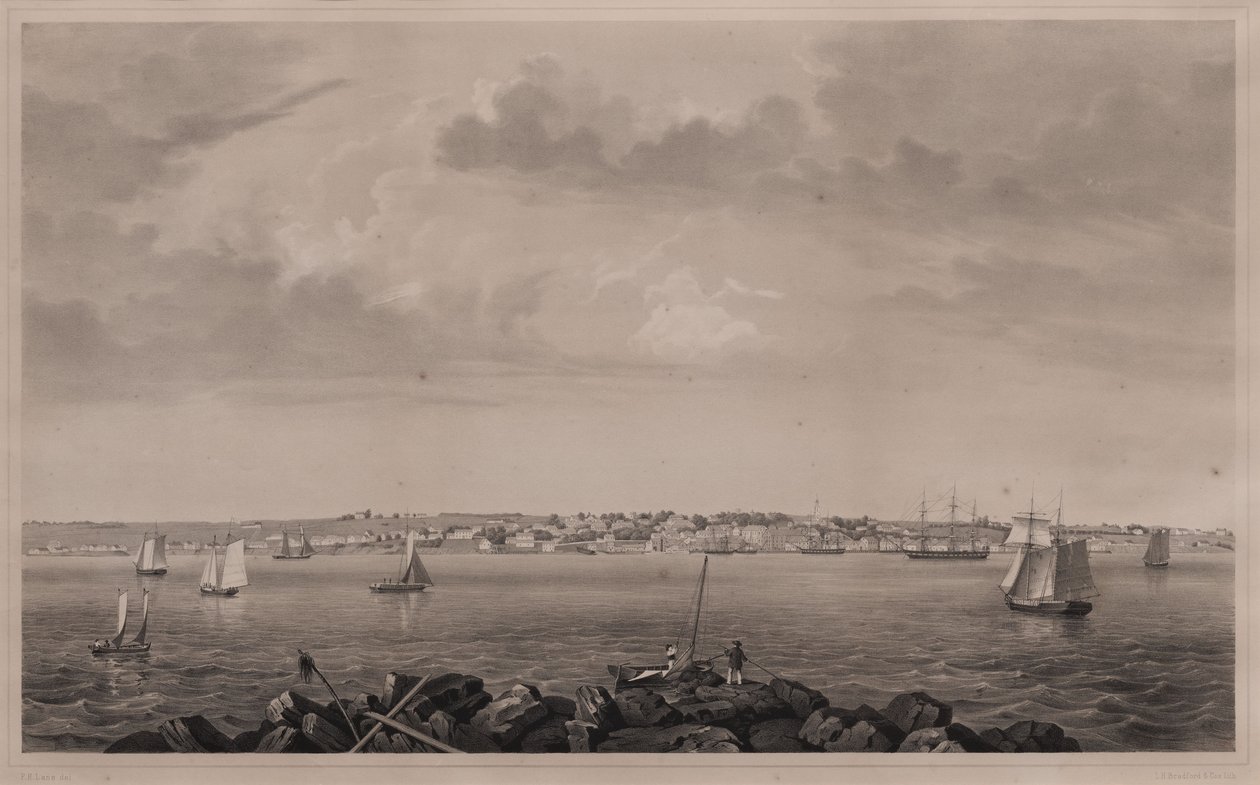 Castine, vista de Hospital Island de Fitz Henry Lane